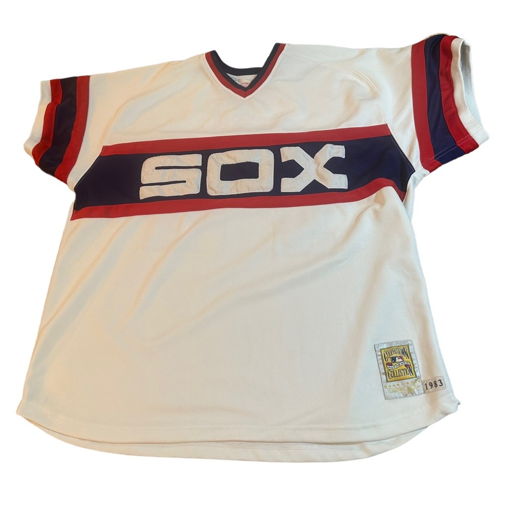 Carlton Fisk White Sox Comiskey Park Patch Jersey XXL